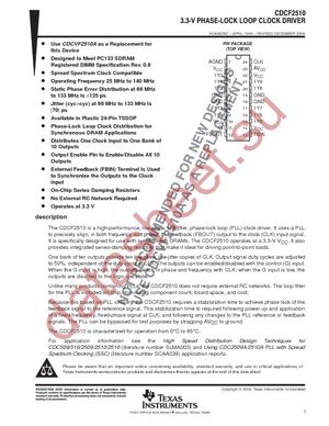 CDCF2510PWR datasheet  